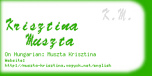 krisztina muszta business card